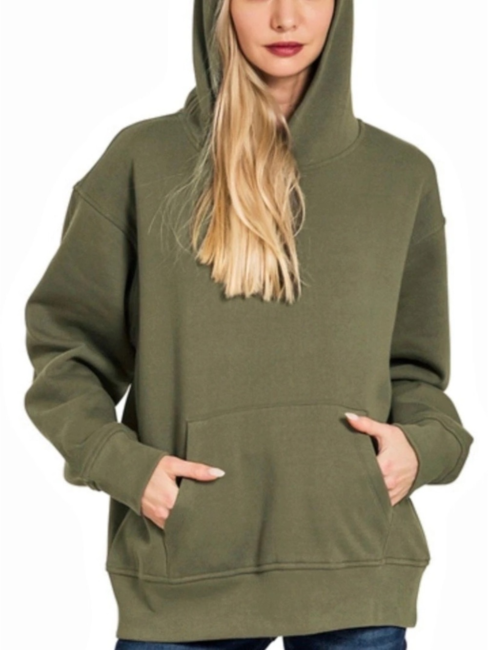 Olive Pullover Hoodie Like New